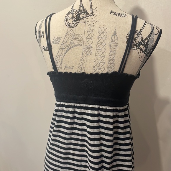 GREY AND BLACK STRIPED ROXY DRESS - Picture 3 of 7